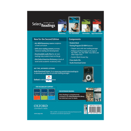 Select Reading 2nd Edition Pre Intermediate     BackCover